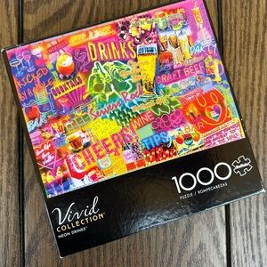 Buffalo Games 1000 piece Puzzle | Vivid Collection Neon Drinks